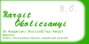 margit okolicsanyi business card